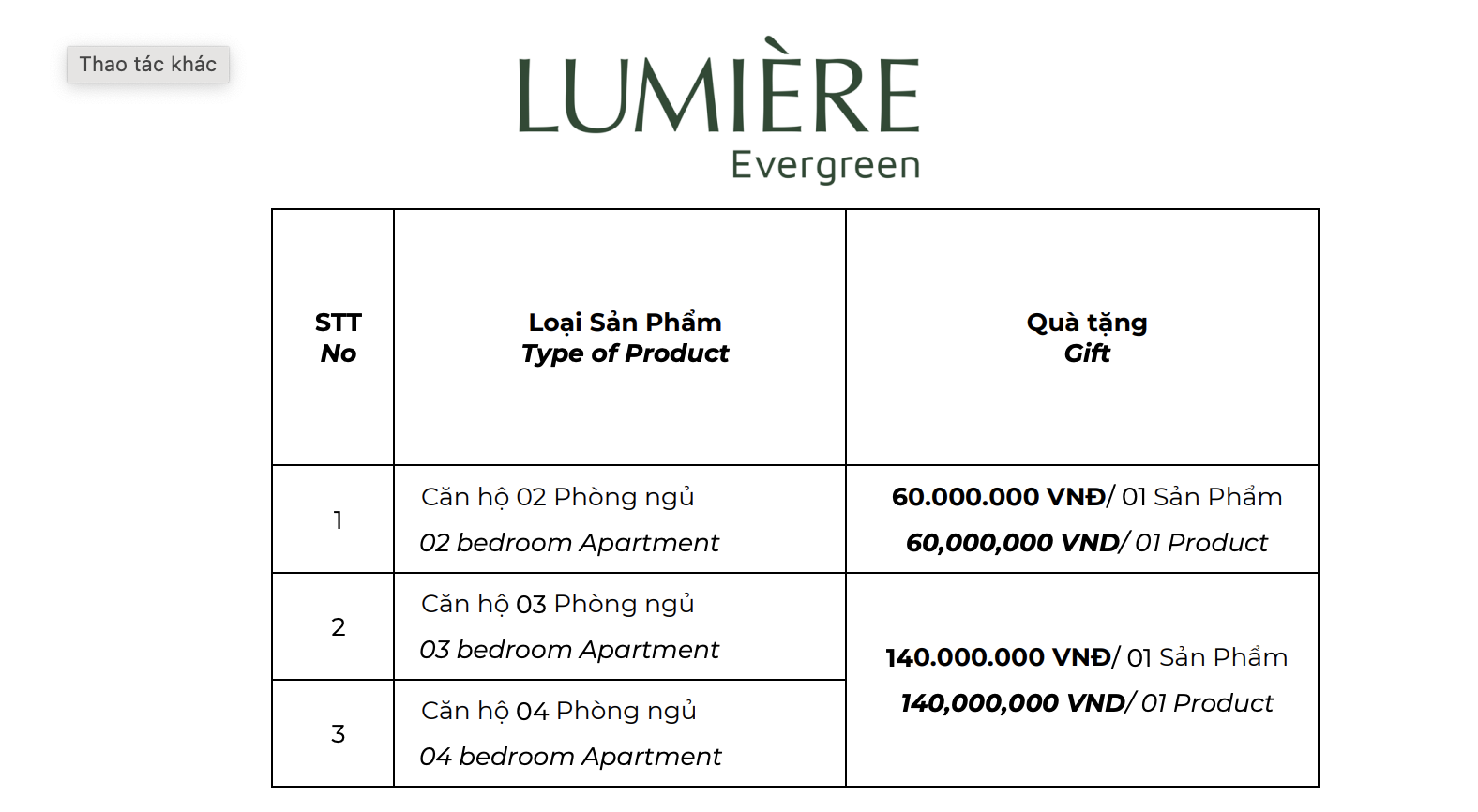 Trang 13 của tài liệu chính sách bán hàng dự án LUMIÈRE Evergreen từ ngày 01/09/2024 - 30/09/2024 hoặc cho tới khi có văn bản thay thế.